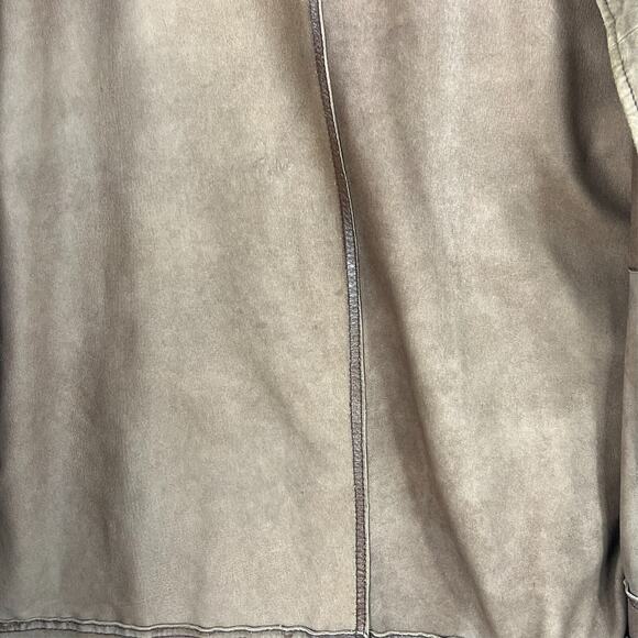 Del Mare 1911 Men's Size 48 Brown Long 100% Leather Coat Made in Italy - Picture 8 of 15